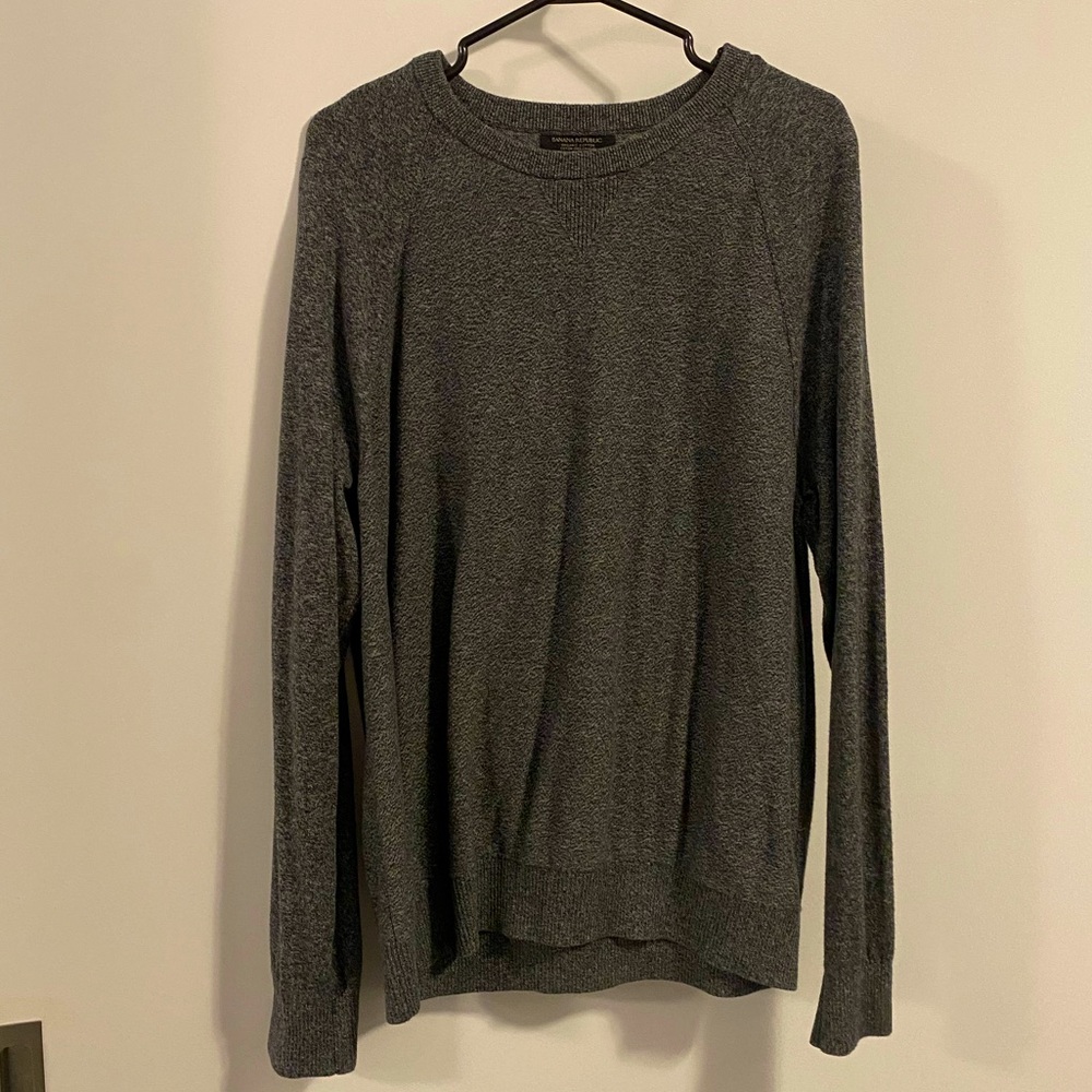 Grey Cotton Sweater / Crewneck